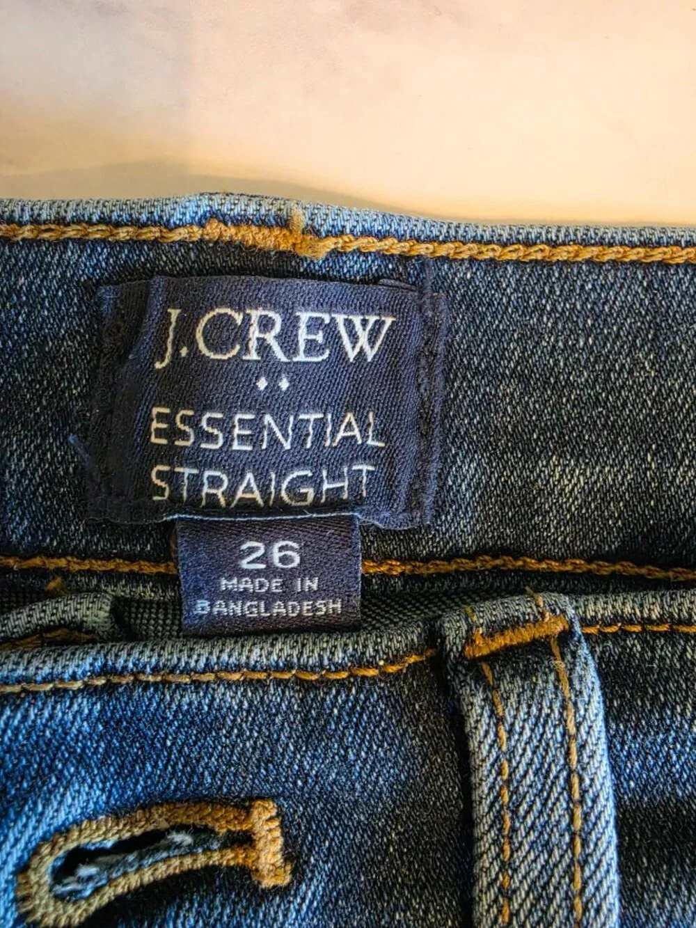 J. Crew Essential Straight Rhinestone Studded Front Jeans - Size 26